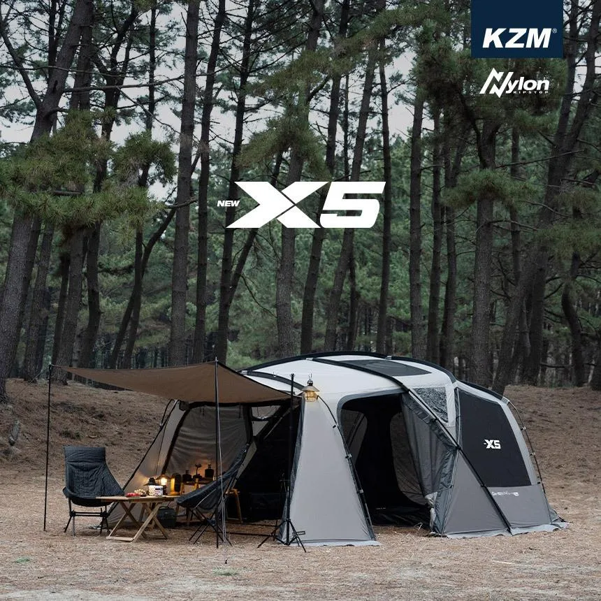 KZM NEW X5 テント 4～5人用 大型テント ファミリーテント リビングシェルテント カズミ アウトドア KZM OUTDOOR NEW X5