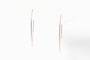 Lafonn Sterling Silver with Rose Gold Plate Open Hoop Earrings