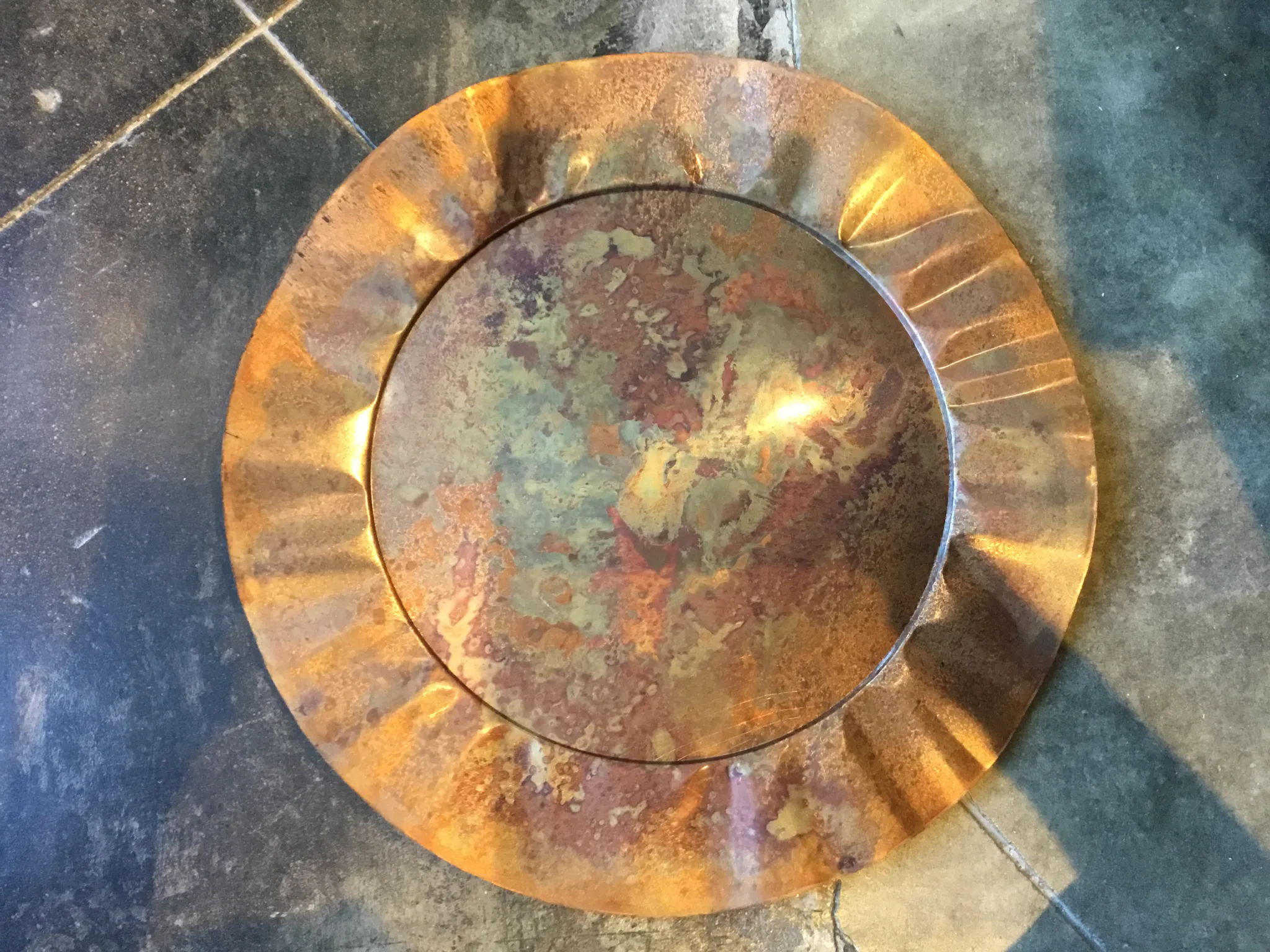 Large Round Fluted Platter