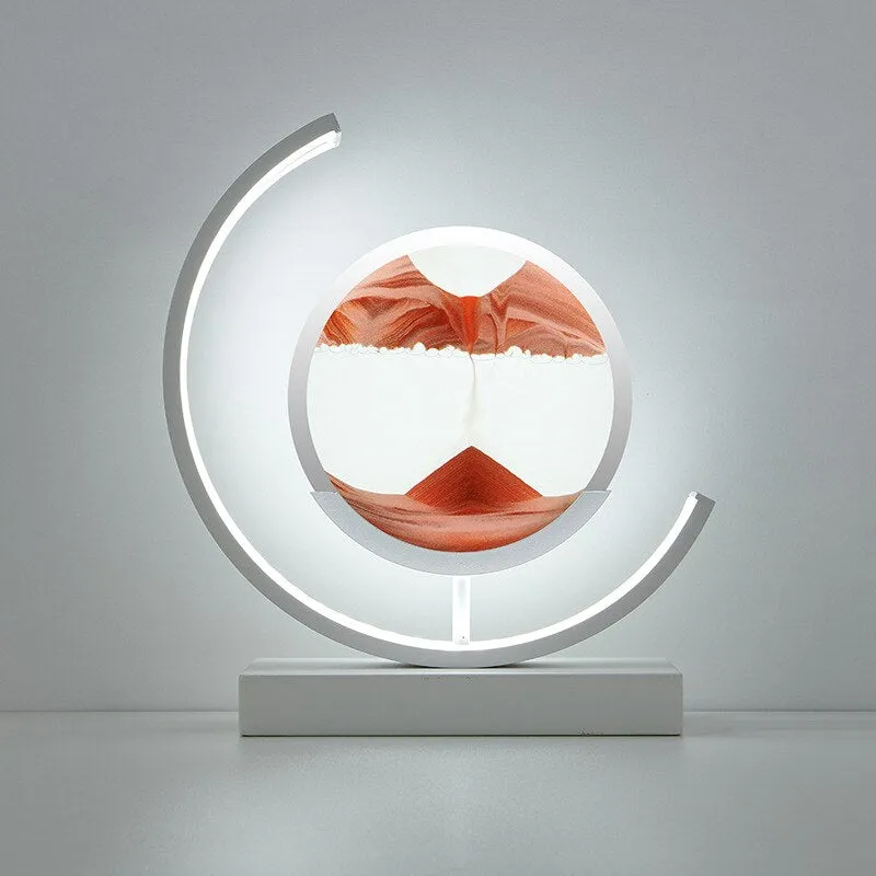 LED Table Lamp Glass Bedside Remote Control Art