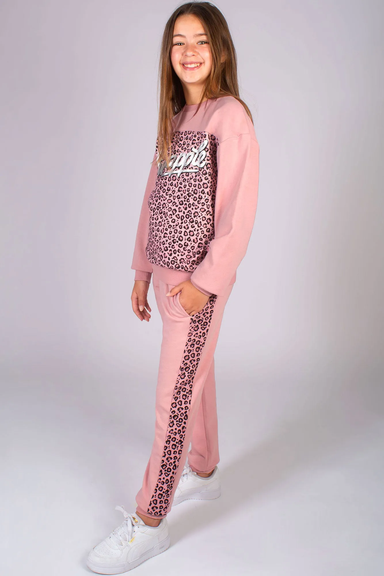 Leopard Panel Joggers