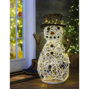 Lighted Vine Snowman