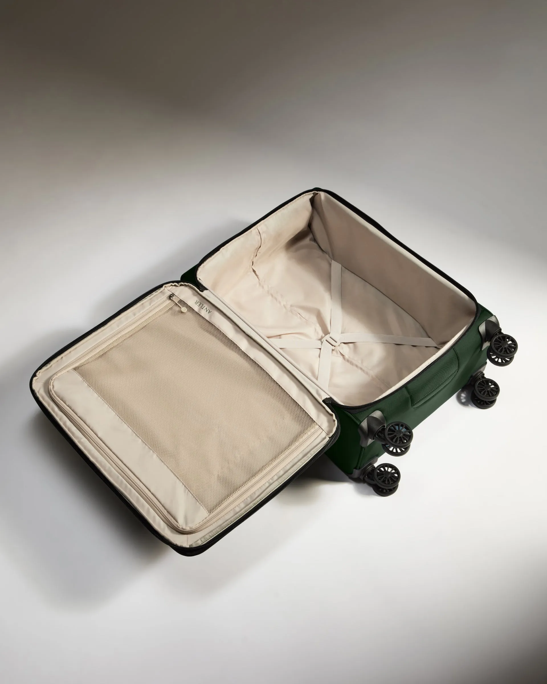 Lightest Carry-on Luggage Set in Antler Green - Soft Stripe