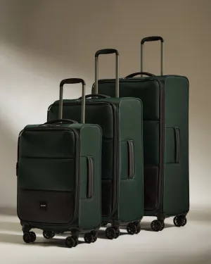 Lightest Carry-on Luggage Set in Antler Green - Soft Stripe