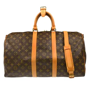 Louis Vuitton Monogram Keepall Bandouliere 45 Duffle Bag M41418 VI0920 XX29384