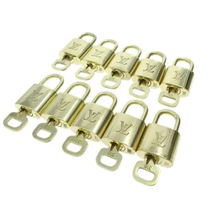 LOUIS VUITTON Padlock & Key Bag Accessories Charm 10 Piece Set Gold 41605