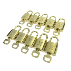 LOUIS VUITTON Padlock & Key Bag Accessories Charm 10 Piece Set Gold 60130