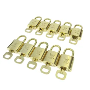 LOUIS VUITTON Padlock & Key Bag Accessories Charm 10 Piece Set Gold 71761