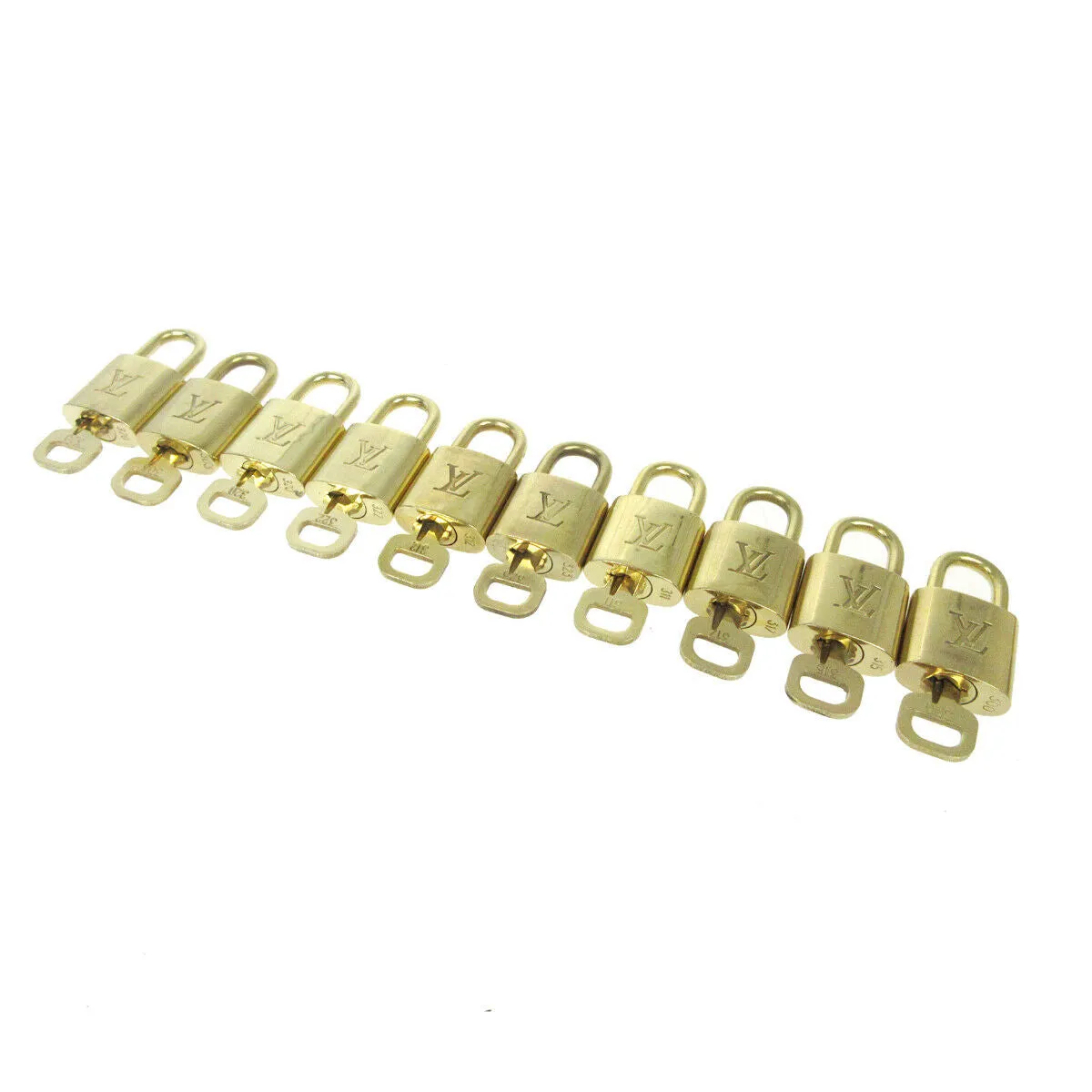 LOUIS VUITTON Padlock & Key Bag Accessories Charm 100 Piece Set Gold 70590