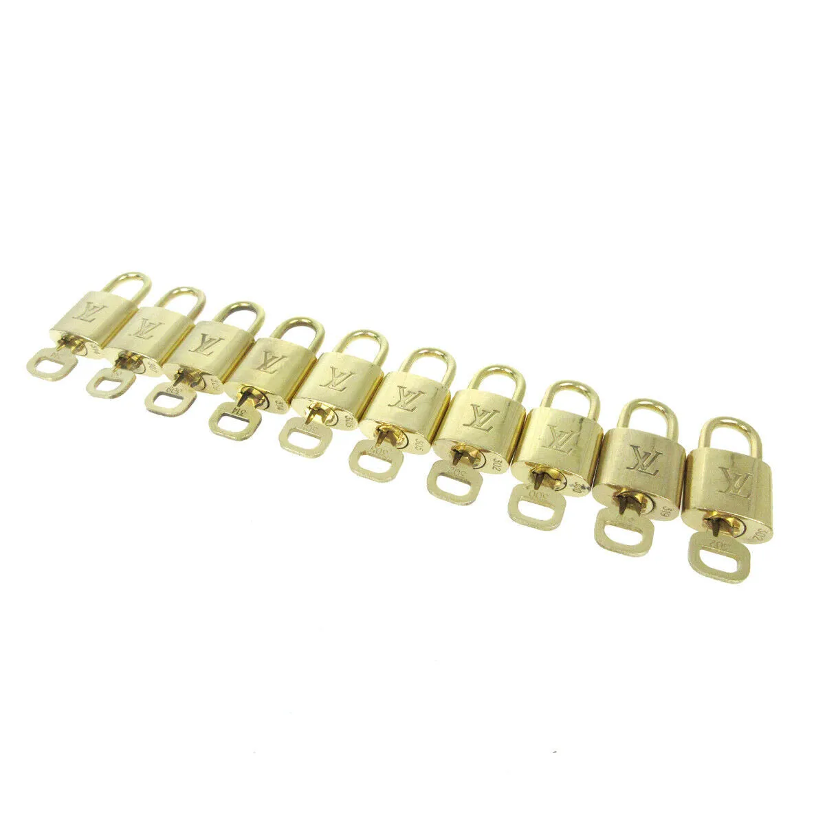 LOUIS VUITTON Padlock & Key Bag Accessories Charm 100 Piece Set Gold 70590