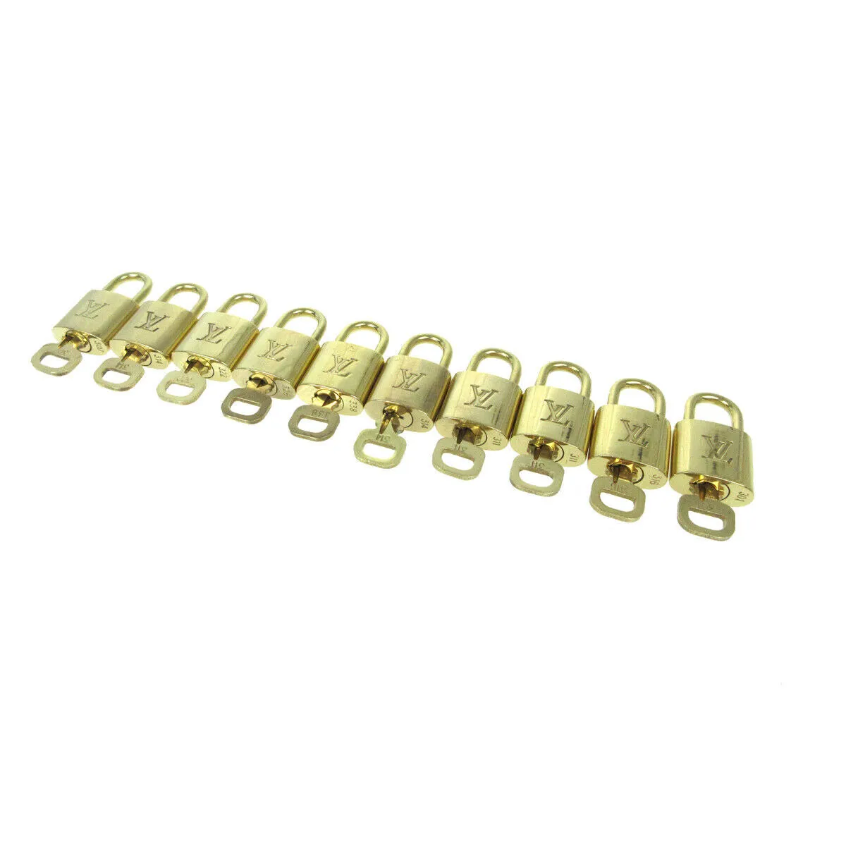 LOUIS VUITTON Padlock & Key Bag Accessories Charm 100 Piece Set Gold 70590