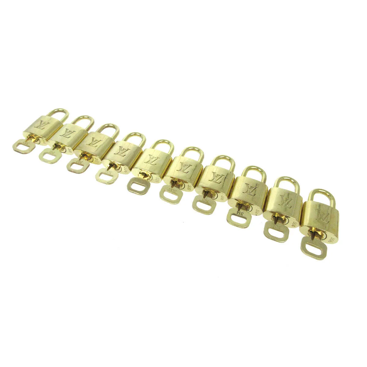 LOUIS VUITTON Padlock & Key Bag Accessories Charm 100 Piece Set Gold 70590