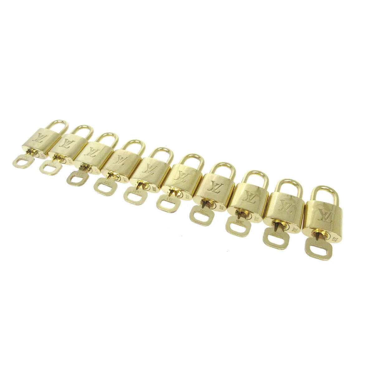 LOUIS VUITTON Padlock & Key Bag Accessories Charm 100 Piece Set Gold 70590
