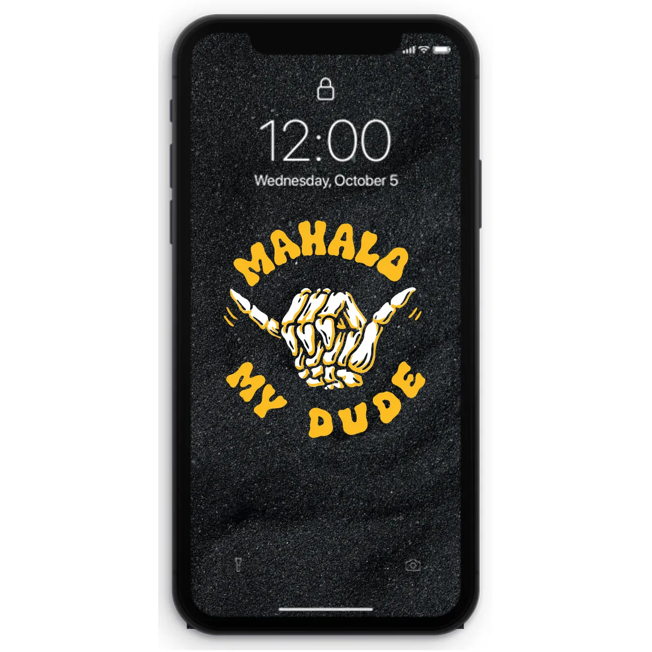 Mahalo My Dude Black iPhone Wallpaper (DIGITAL DOWNLOAD)