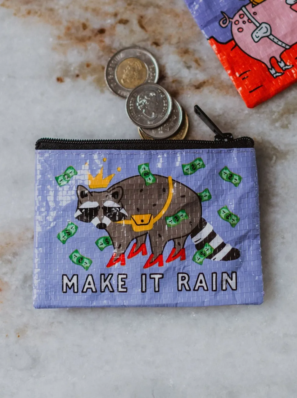 Make It Rain Recycled Coin Purse