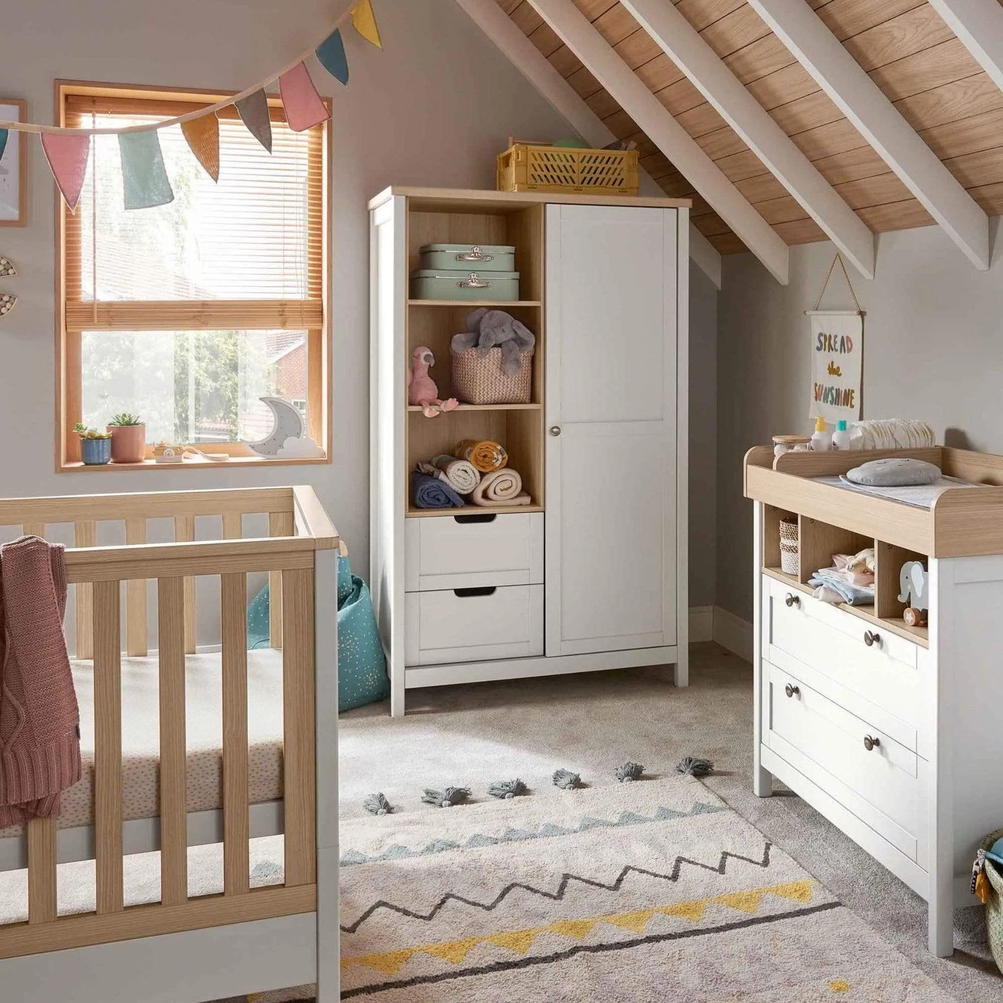 Mamas & Papas Harwell 3 Piece Cotbed Range White/Natural