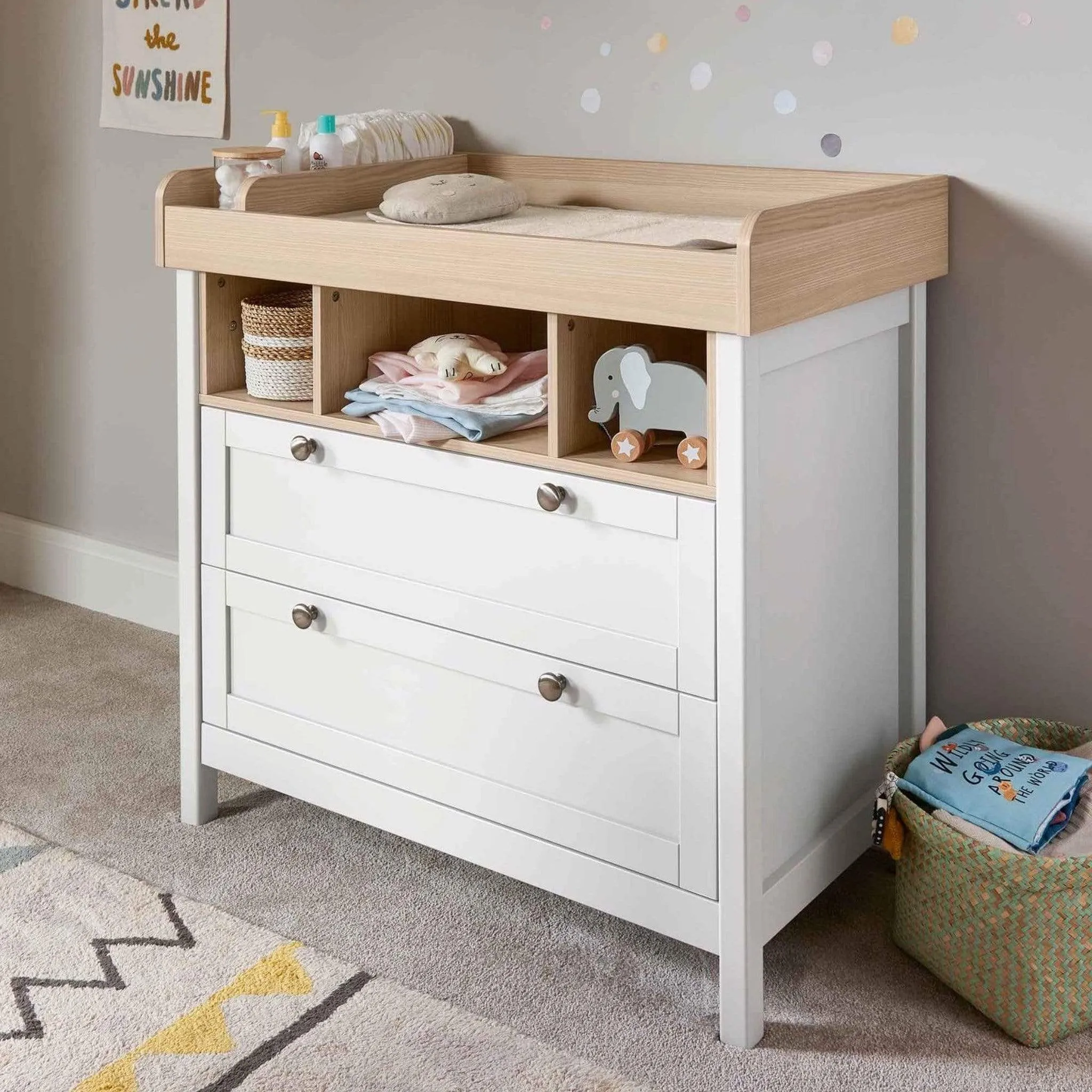 Mamas & Papas Harwell 3 Piece Cotbed Range White/Natural