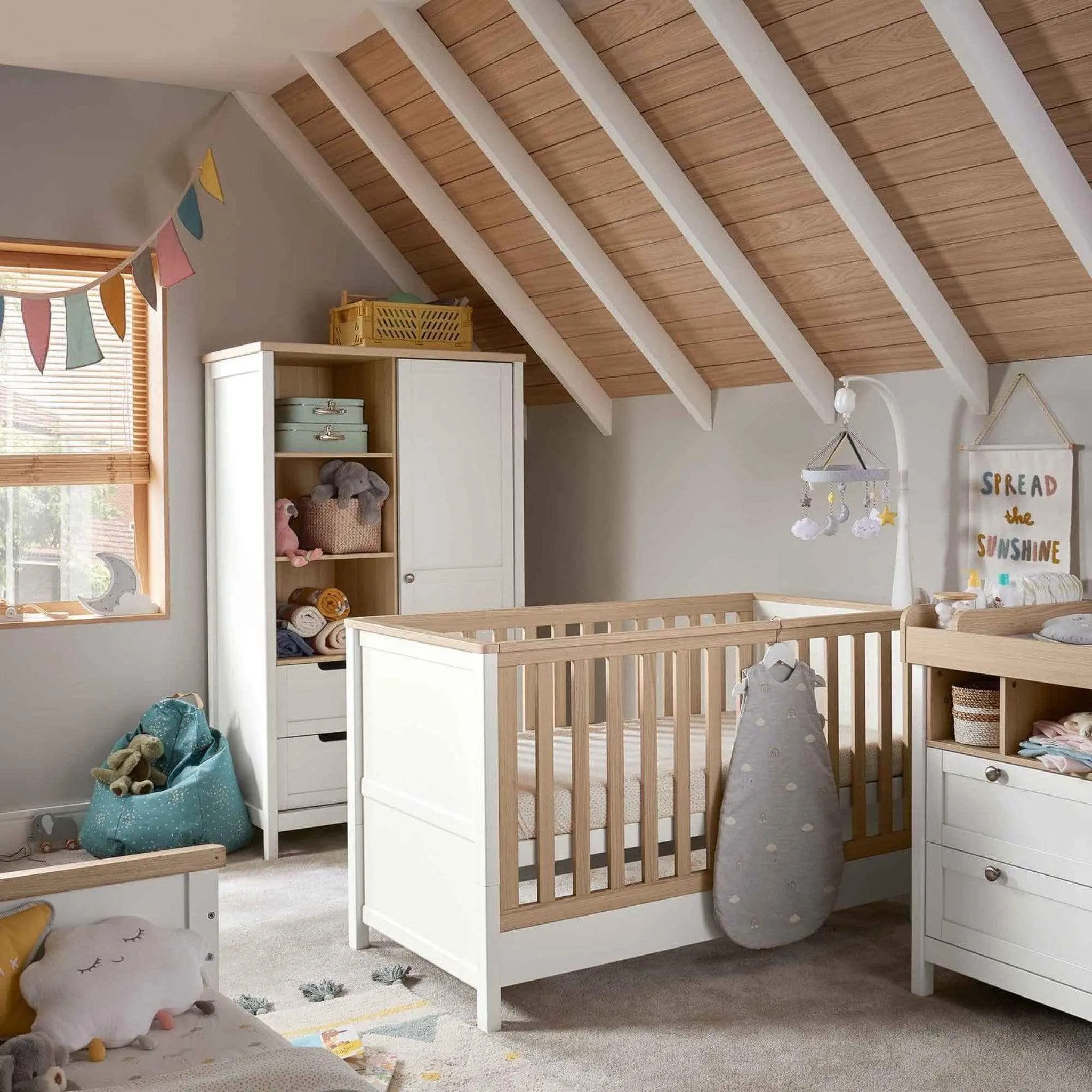 Mamas & Papas Harwell 3 Piece Cotbed Range White/Natural