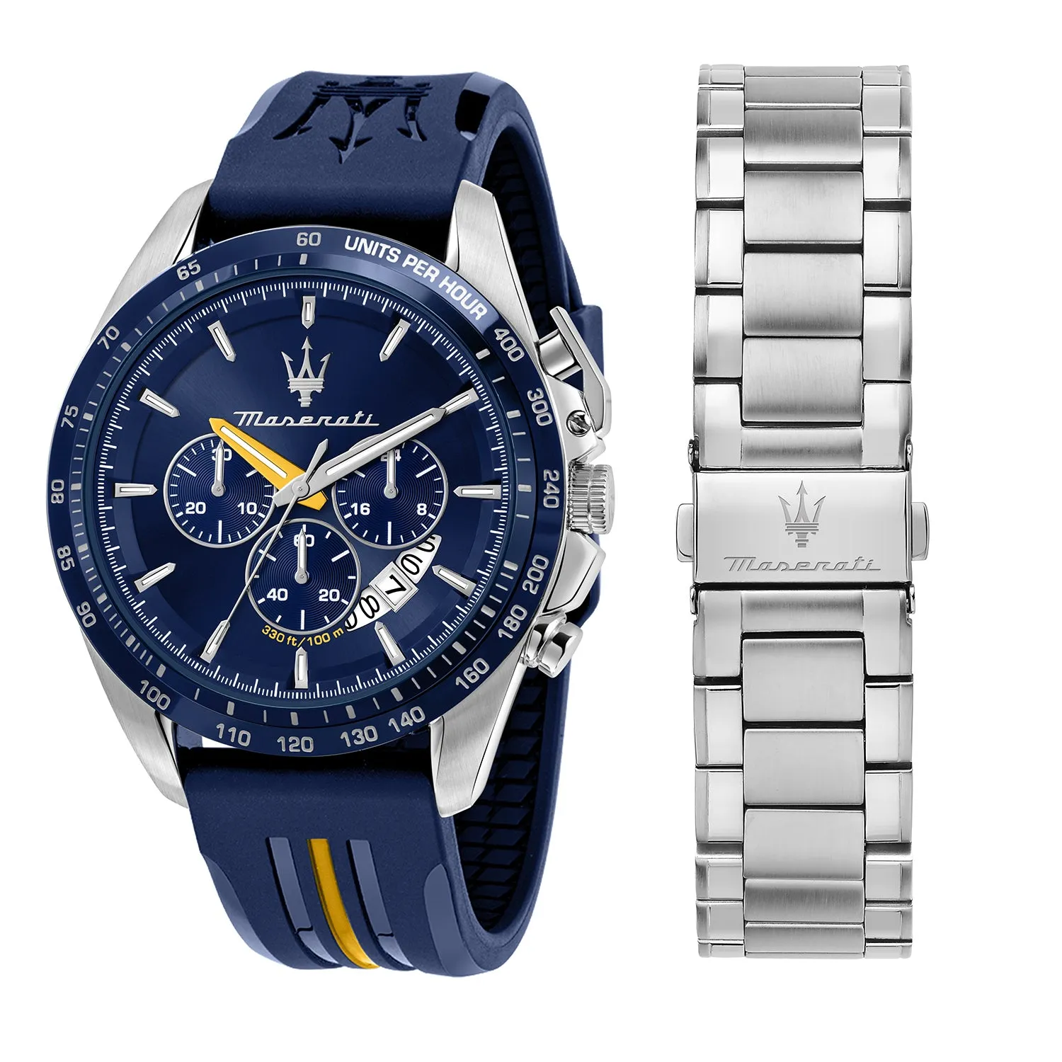 MASERATI MODENA EDITION 45MM CHR BLU D BR SS BL S MEN'S WATCH