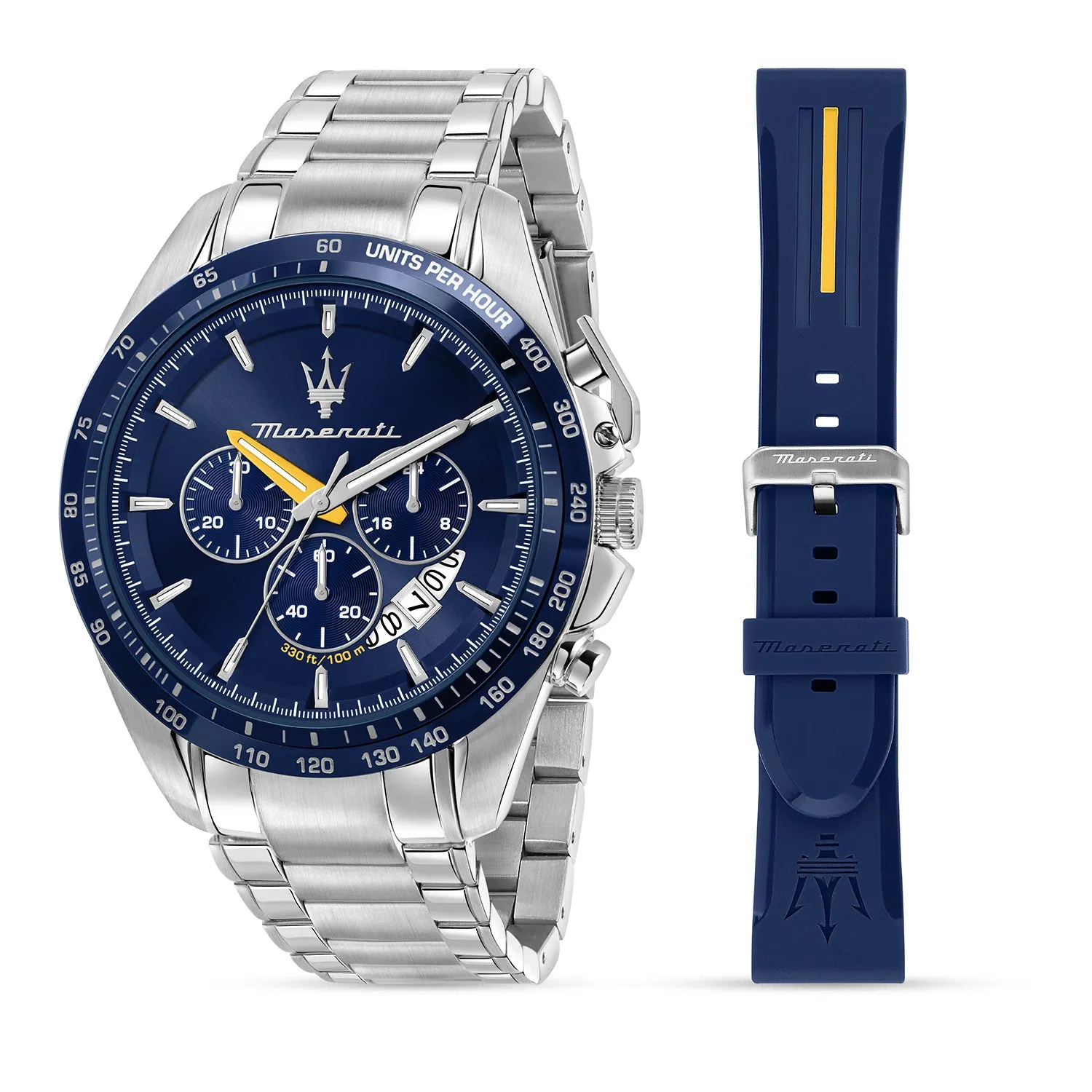 MASERATI MODENA EDITION 45MM CHR BLU D BR SS BL S MEN'S WATCH