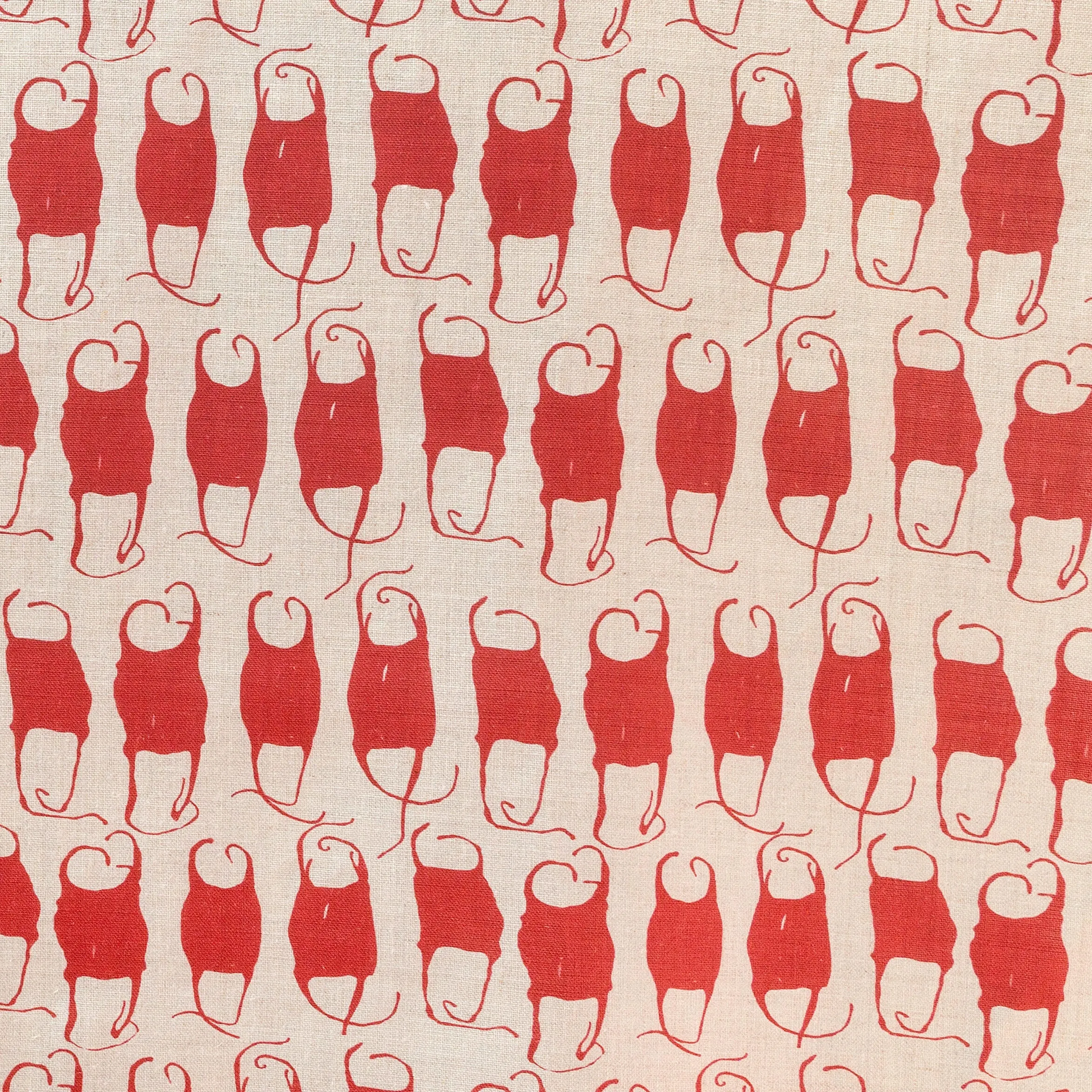 Mermaid's Purse Fabric - Nantucket Red