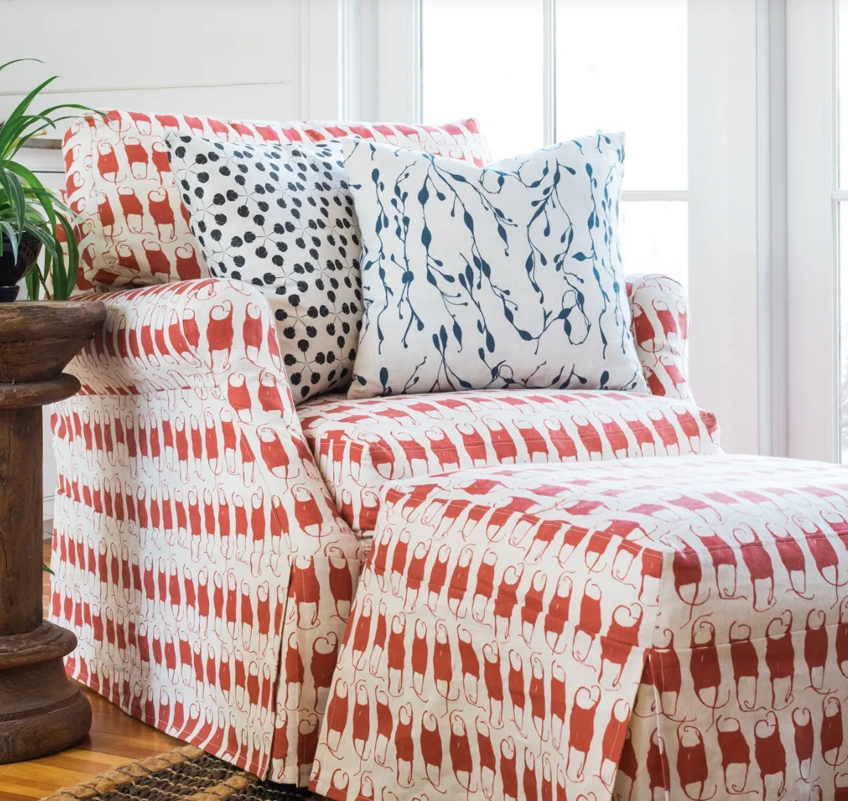 Mermaid's Purse Fabric - Nantucket Red