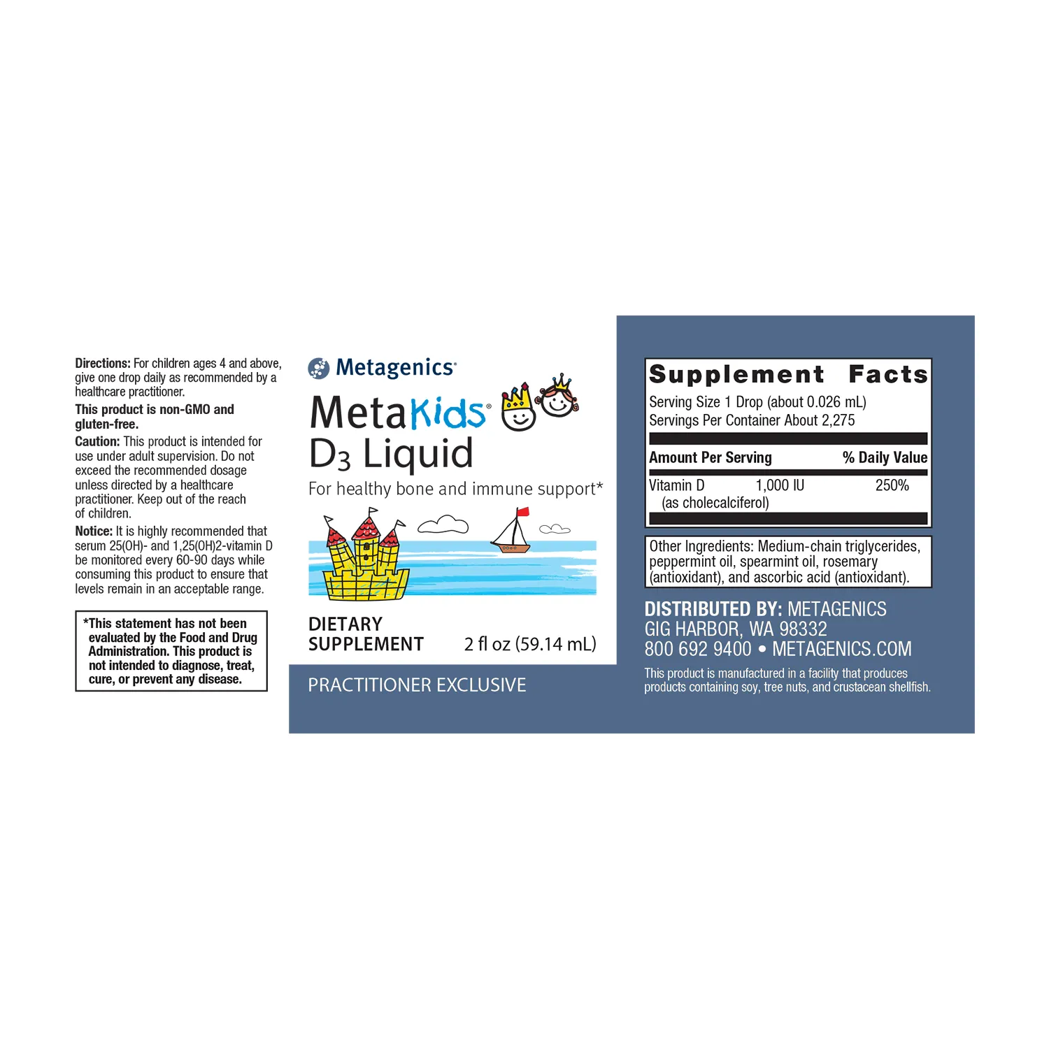 MetaKids™ D3 Liquid <br>For healthy bone and immune support*