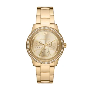 Michael Kors Analog Women's Watch Gold Plated Metal Bracelet - MK6927