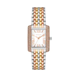 Michael Kors Emery Three-Hand Tri-Tone Stainless Steel Watch
