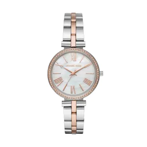 Michael Kors Mother of Pearl Analog Women's Watch Gold Plated Metal Bracelet - MK3969