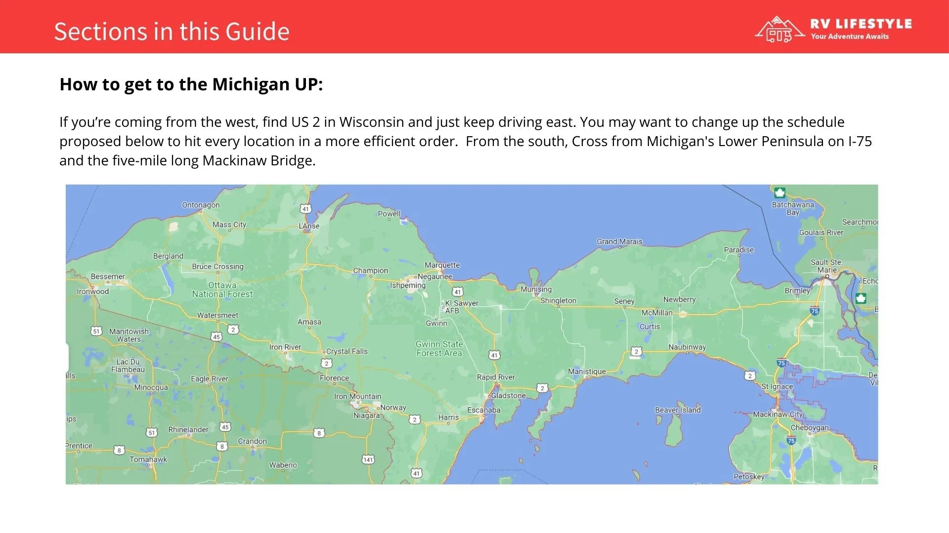 Michigan's Upper Peninsula RV Adventure Guide