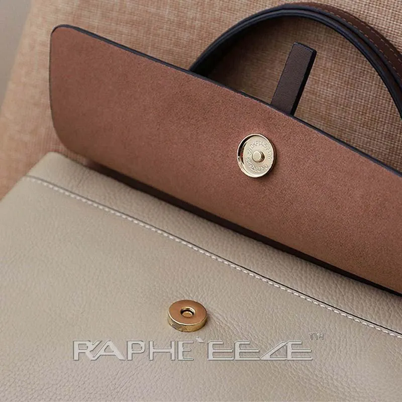 Midi Bag Elegant Tote Handbag Purses for Women - Cream Color