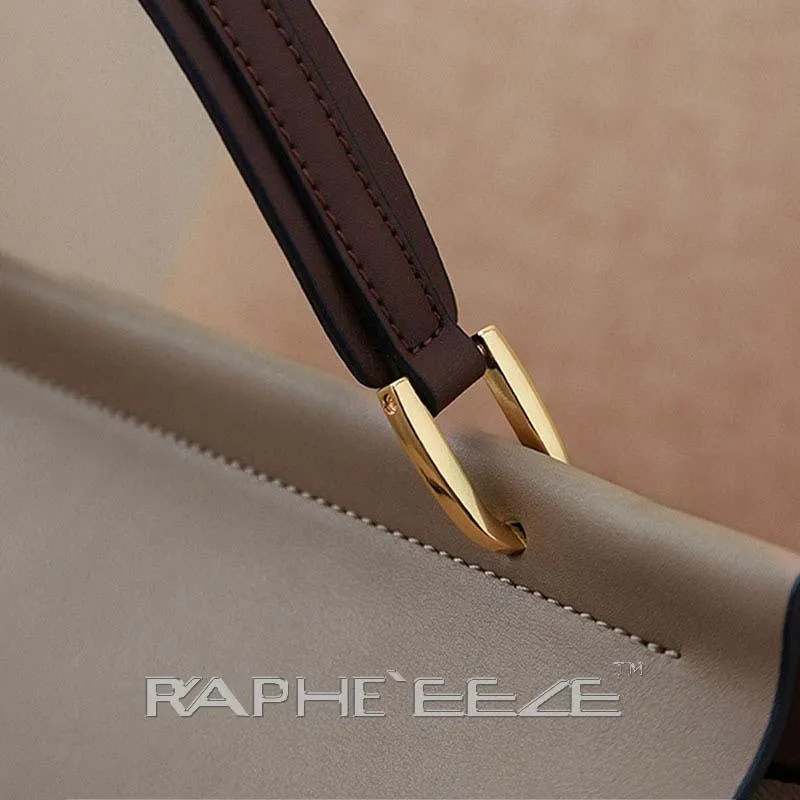 Midi Bag Elegant Tote Handbag Purses for Women - Cream Color