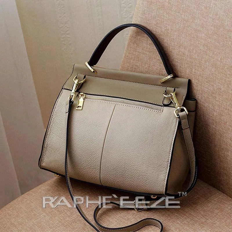 Midi Bag Elegant Tote Handbag Purses for Women - Cream Color
