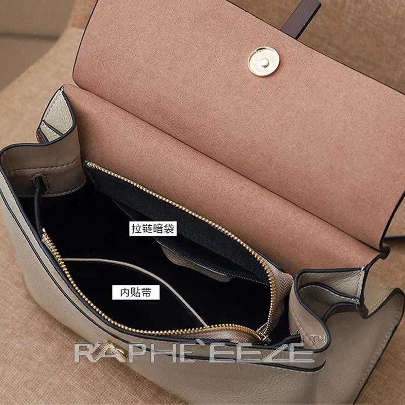 Midi Bag Elegant Tote Handbag Purses for Women - Cream Color