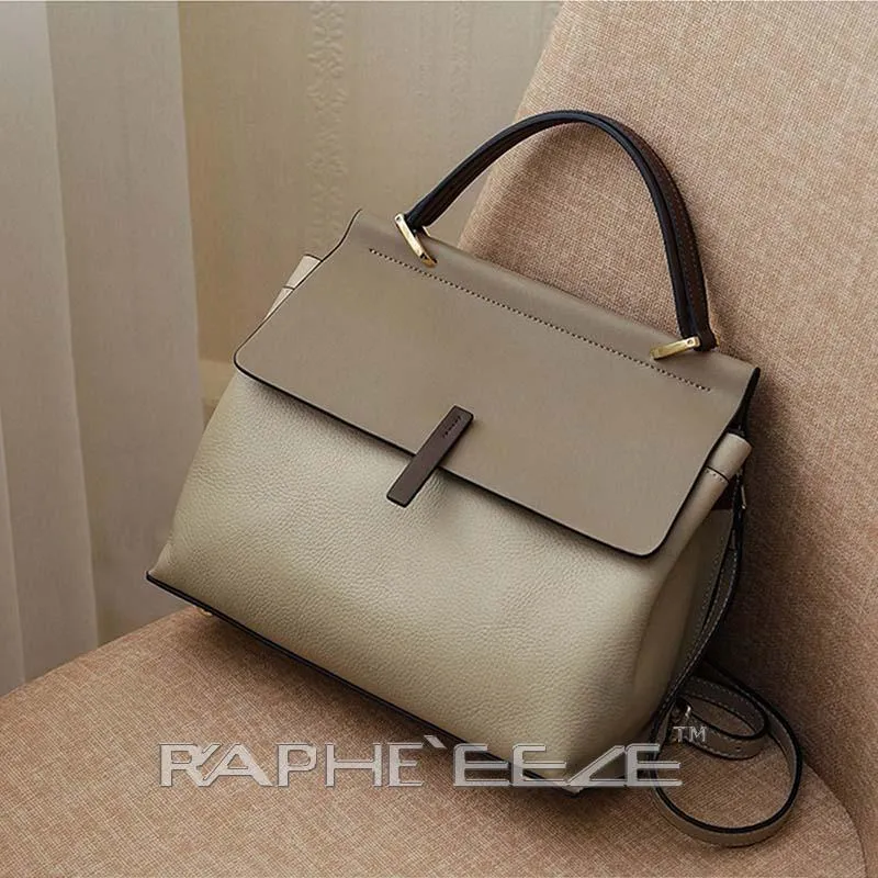 Midi Bag Elegant Tote Handbag Purses for Women - Cream Color