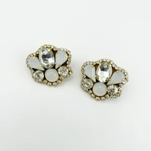 Mini BKA White Earrings