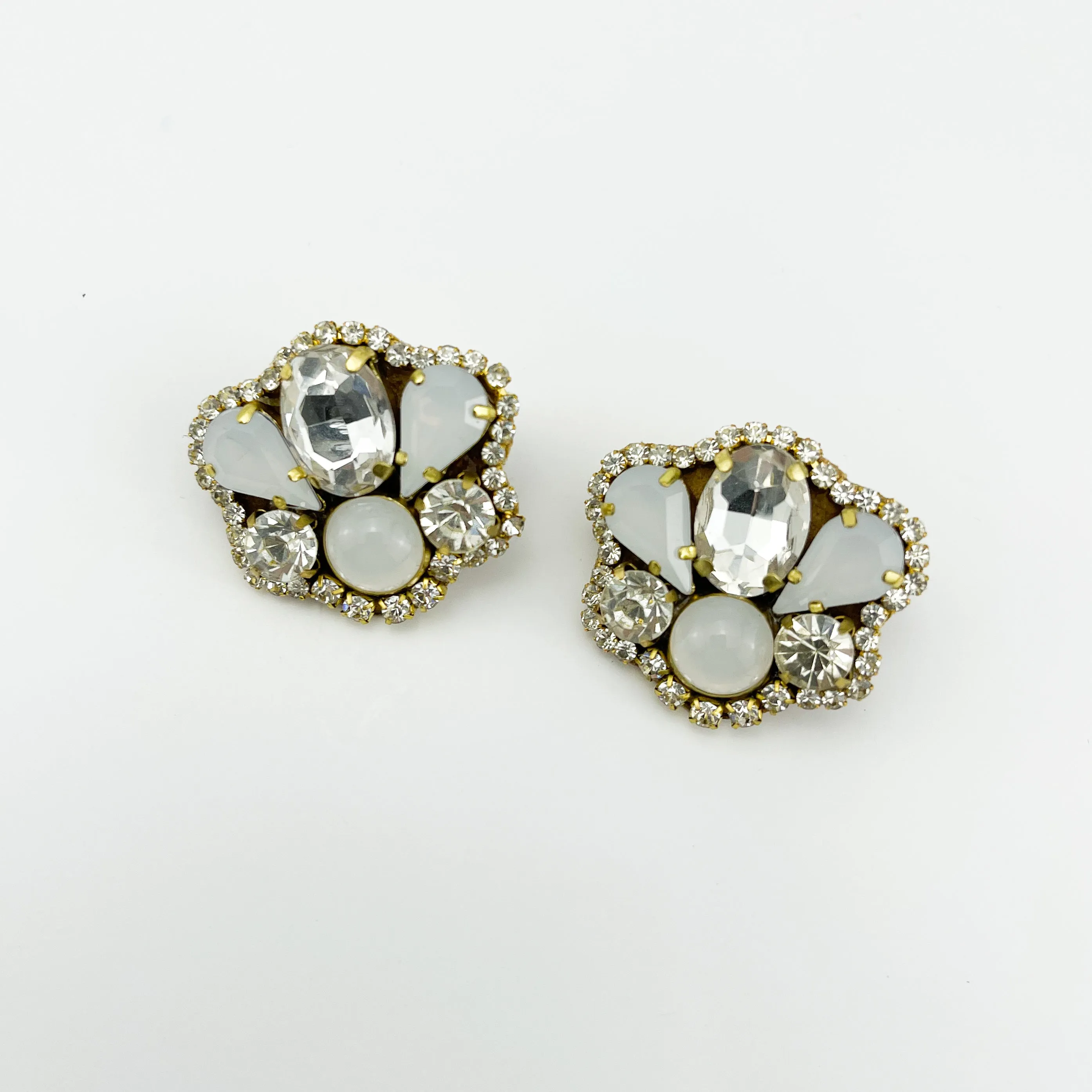 Mini BKA White Earrings