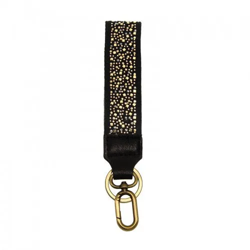 Mixed Metal Studded Keychain Wristet