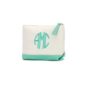 Monogrammed Canvas Cosmetic Bag