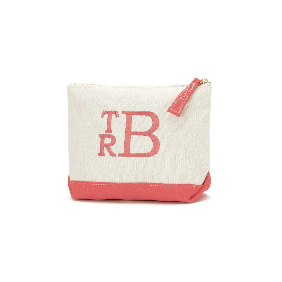 Monogrammed Canvas Cosmetic Bag