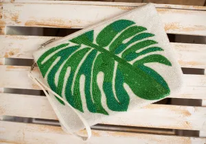 Monstera Seed Bead Wristlet
