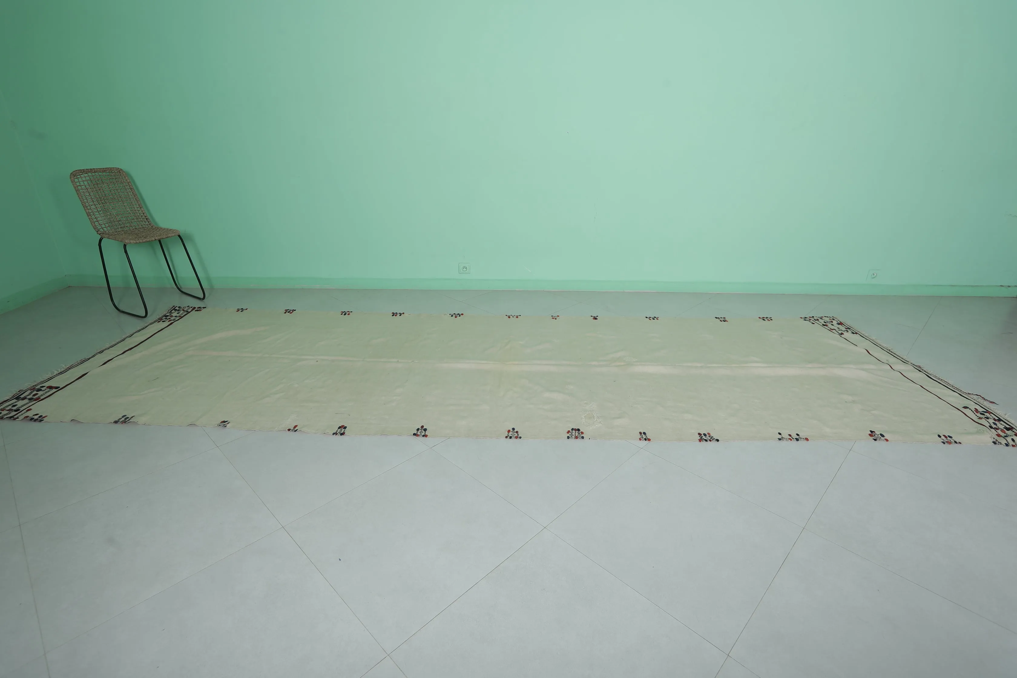 Moroccan Rug 4.4 x 14.5 FT - Handwoven Runner for Spacious Interiors