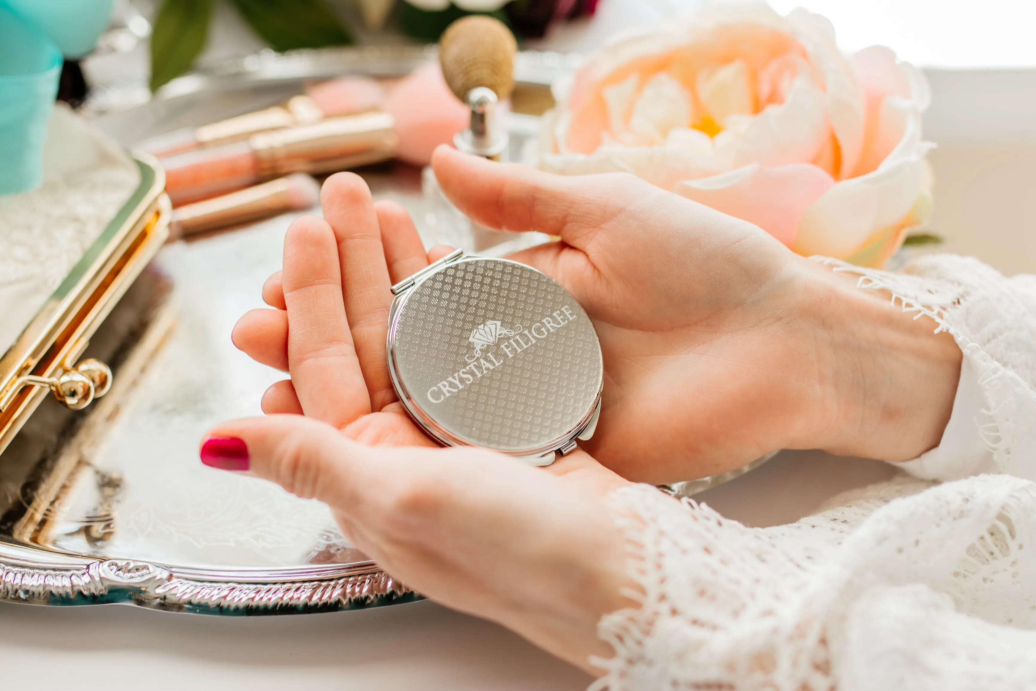 Mother and Daughter Extra Large Compact Mirror