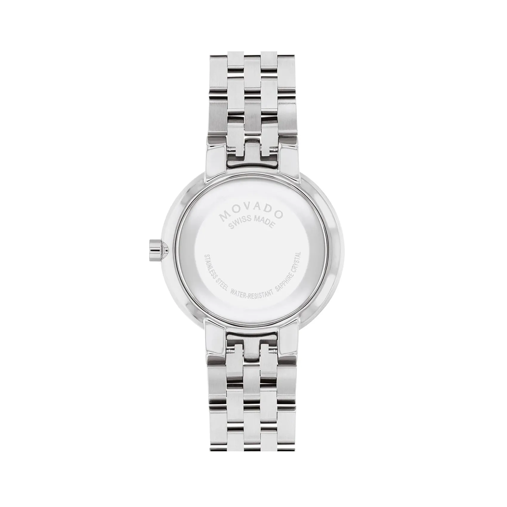 Movado Ladies Watch Silver Tone Case Brown Dial Quartz