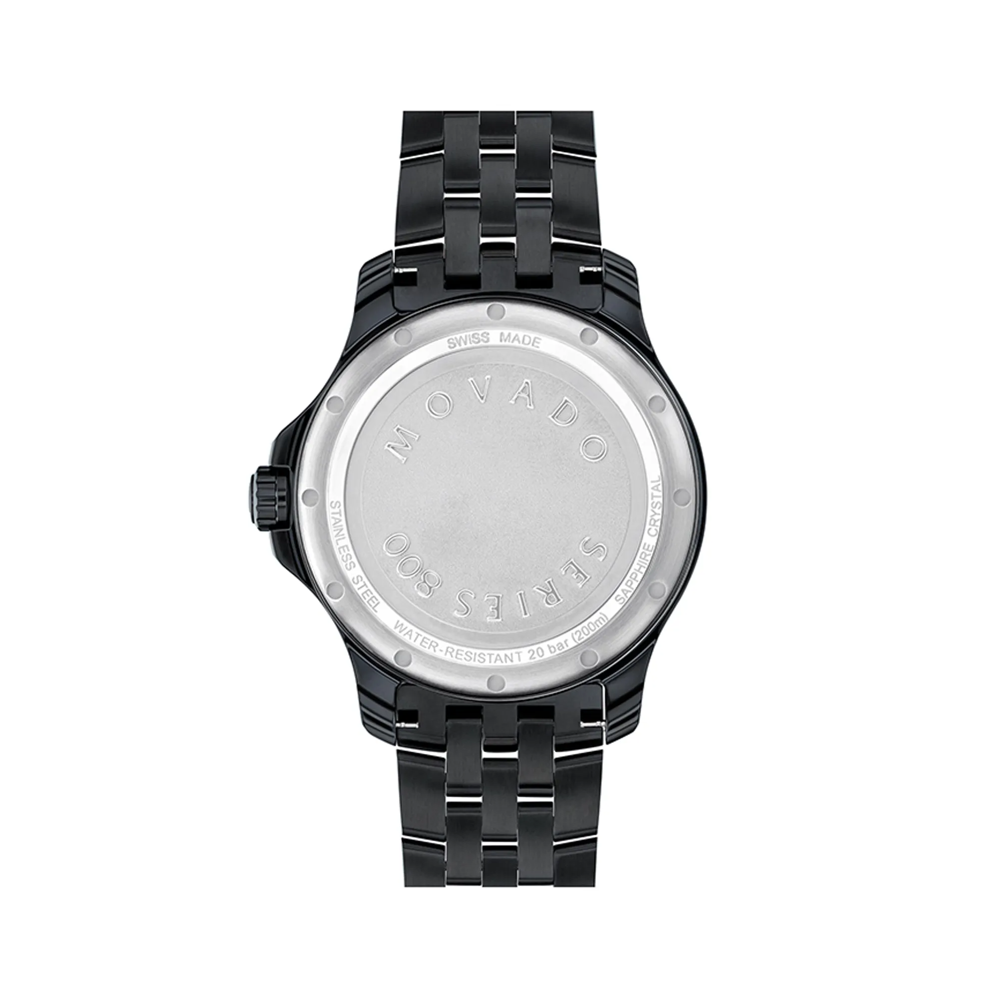 Movado Men's Black Dial Watch Black Tone Case Quartz