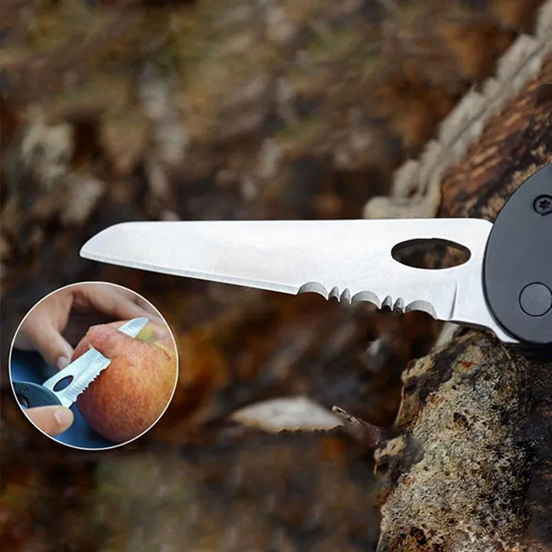 Multi-function 5 in 1 Carabiner Tool with Buckle Lock, Flat and Phillips Head Screwdriver