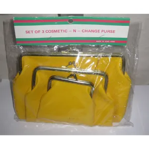 Mustard Cosmetic & Change Purse Set
