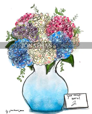 Mutli-color Hydrangeas