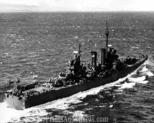 Navy Cruiser USS NASHVILLE  Aerial 2649